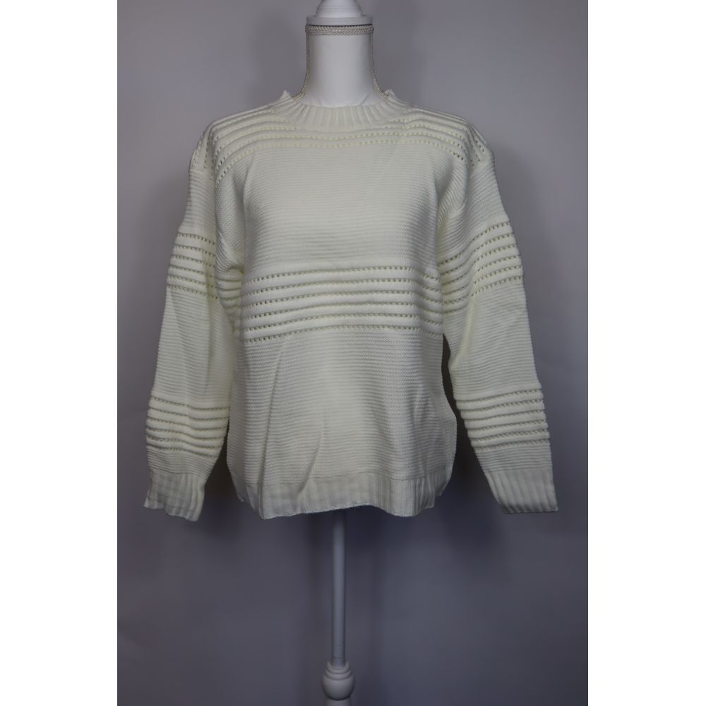 Women's Cream‎ Colored Knit Sweater Size Large